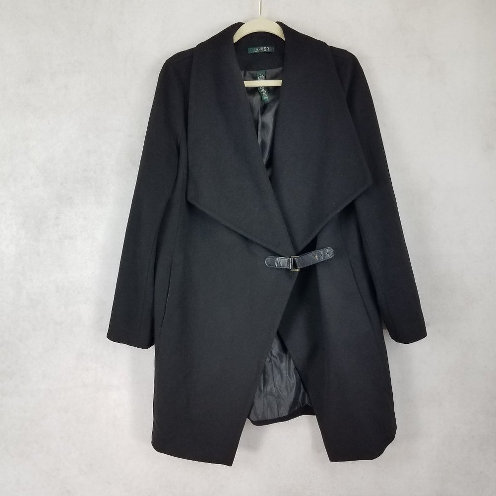 Lauren Ralph Lauren Women's 8 Wool Pea Coat Black